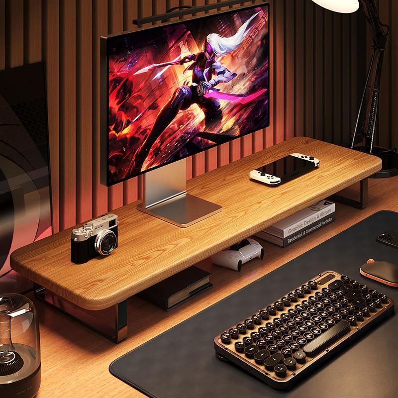 Gaming Room Desktop Computer Monitor Riser Storage Rack Desktop ...
