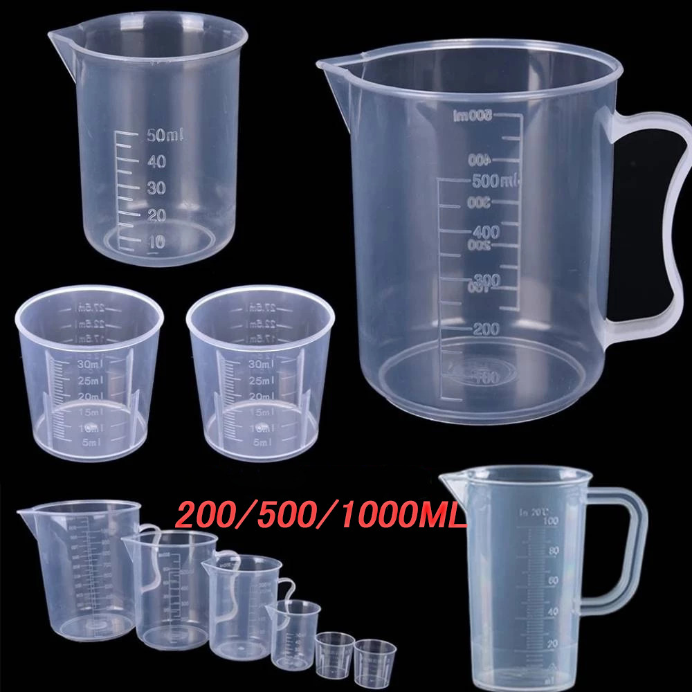 200ml /500ml/1000ml Clear Plastic Graduated Measuring Cup for Baking ...
