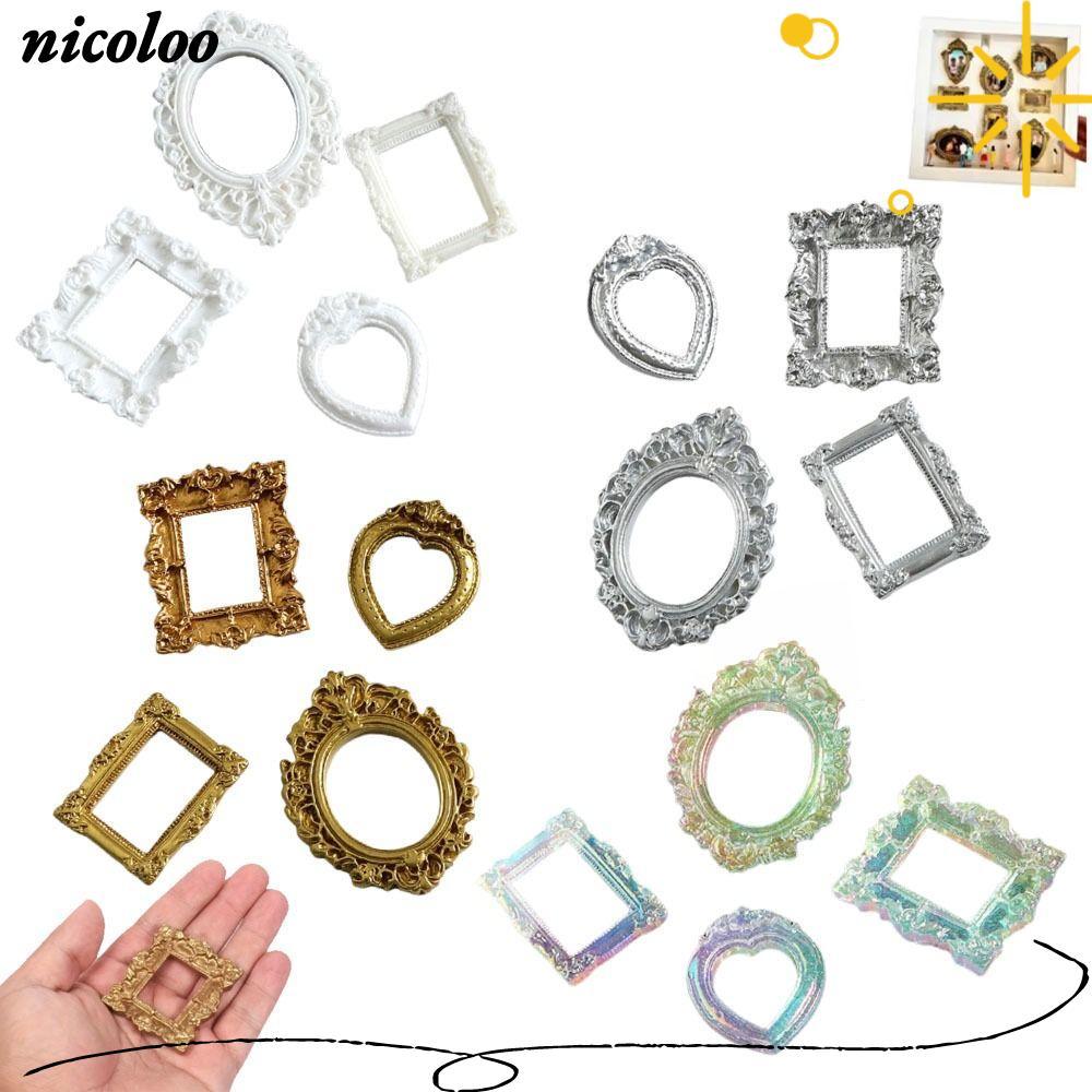 NICOLOO DIY Shadow Box Frame, Resin DIY Mini Photo Frames, Vintage Gold ...