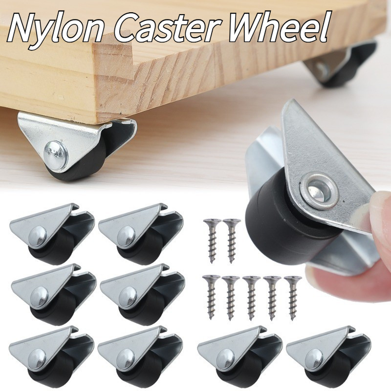 5Pcs 0.5 Inch Drawer Wheels Furniture Silent Side Mounted Directional ...