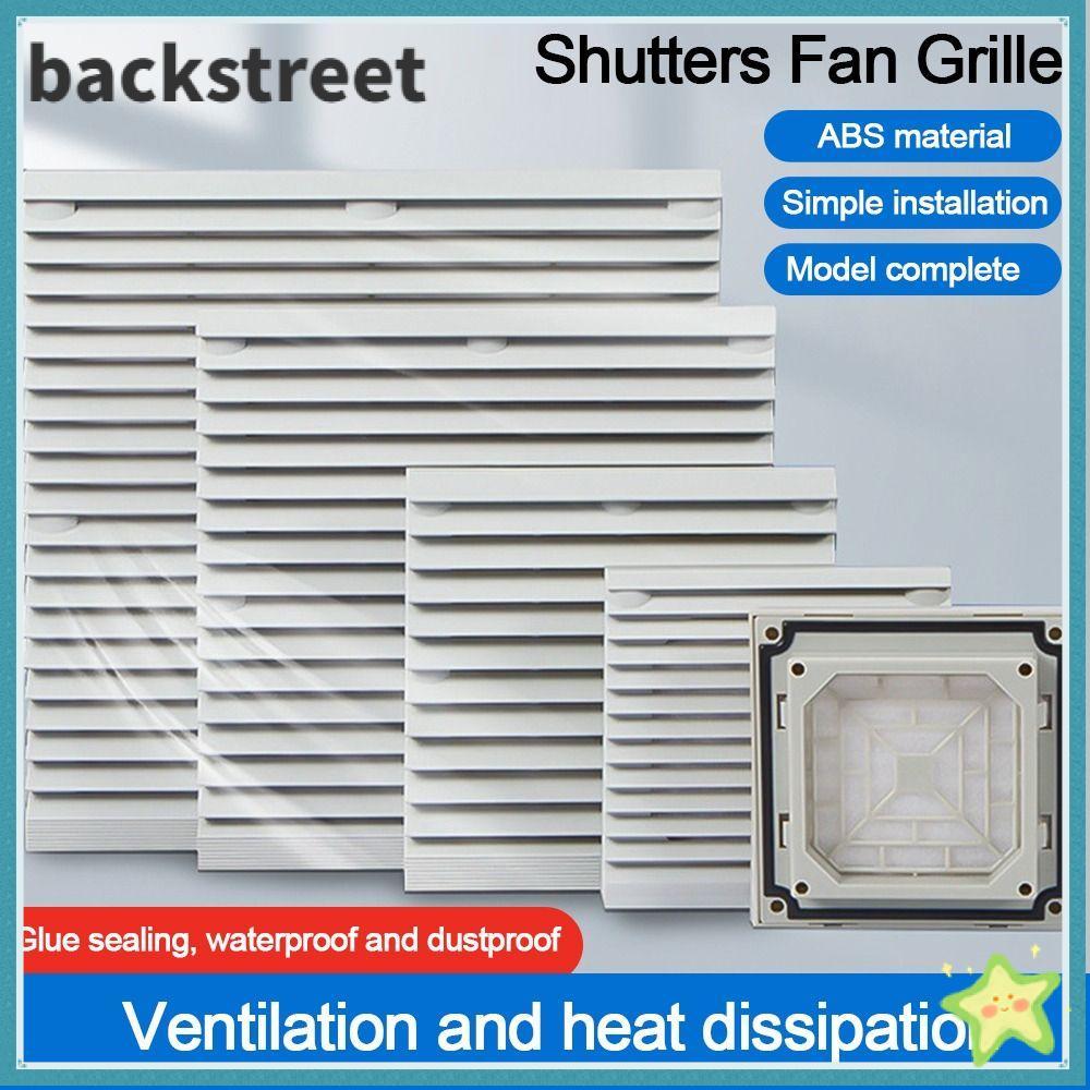 BACKSTREETYF Cabinet Ventilation Filter, White Without Fan Shutters Fan ...
