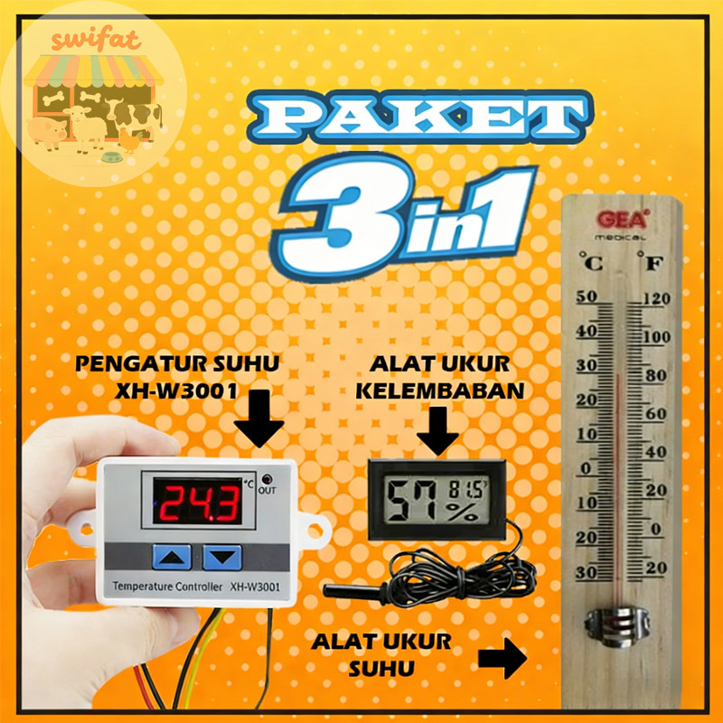 Egg Incubator Bundle XH-W3001 Temperature Controller hygrometer ...