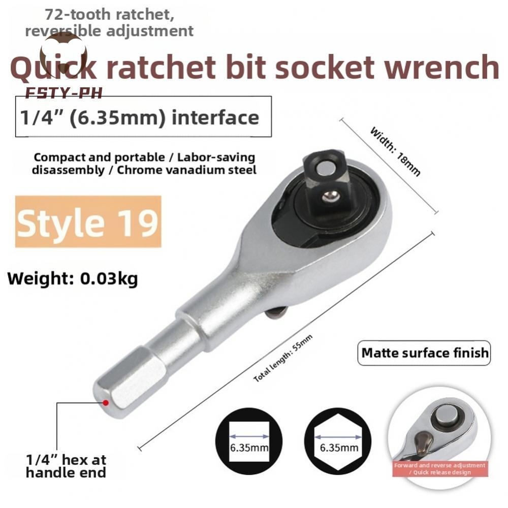 Mini Ratchet Wrench 72-tooth Ratchet Mechanism 1/4