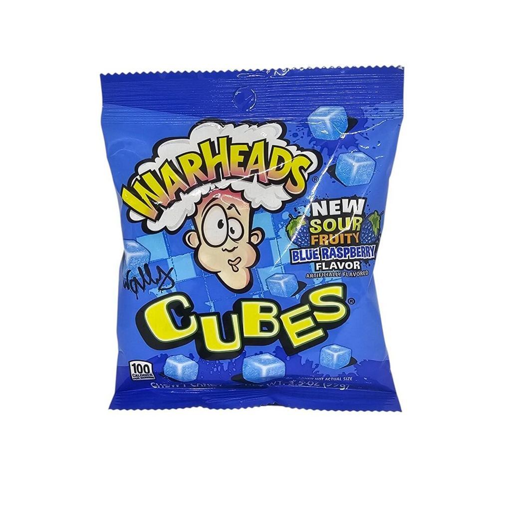 Warheads Sour Fruity Blue Raspberry Cubes 99g – USA Imported Tangy ...
