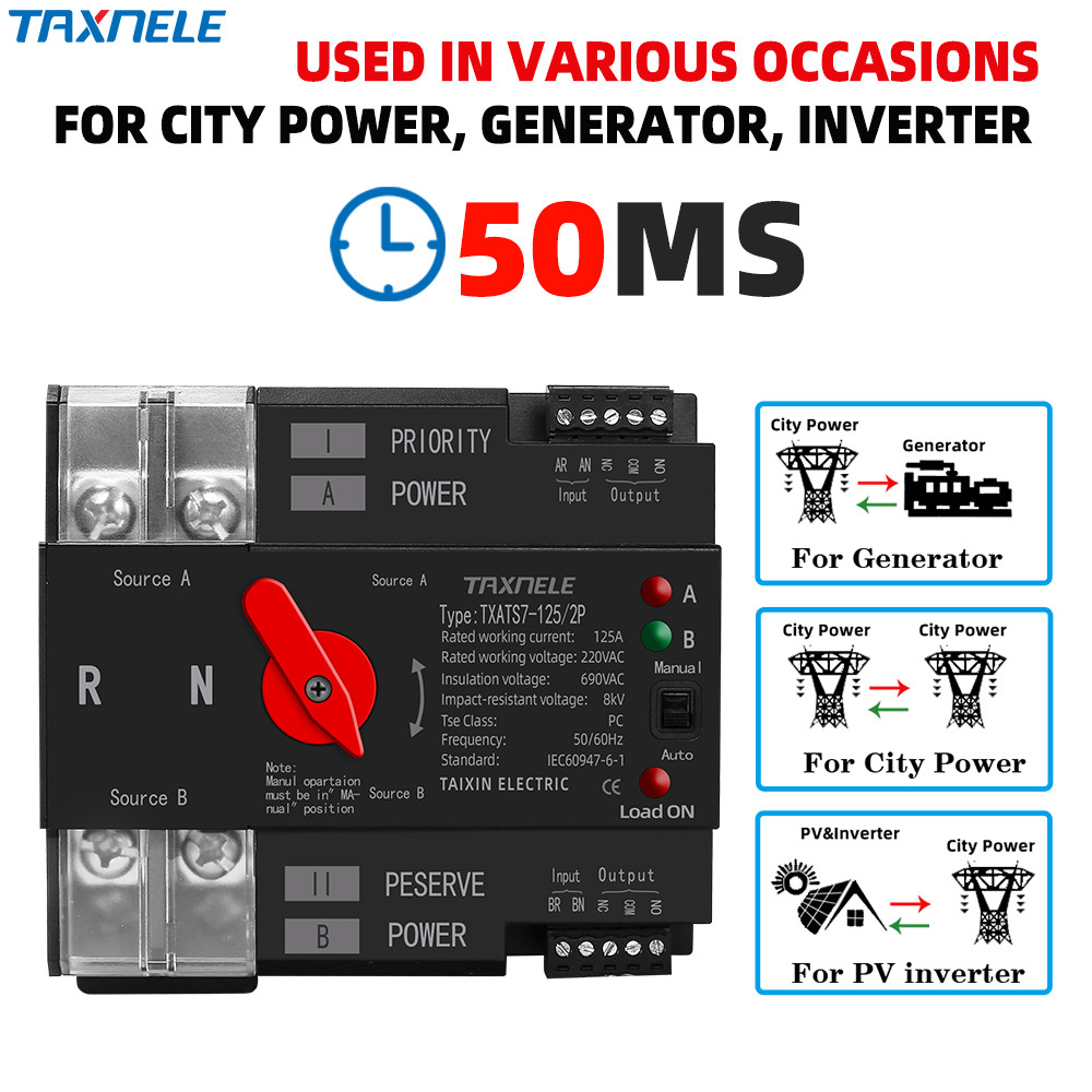 ATS Dual Power Automatic Transfer Switch Electrical Selector ...
