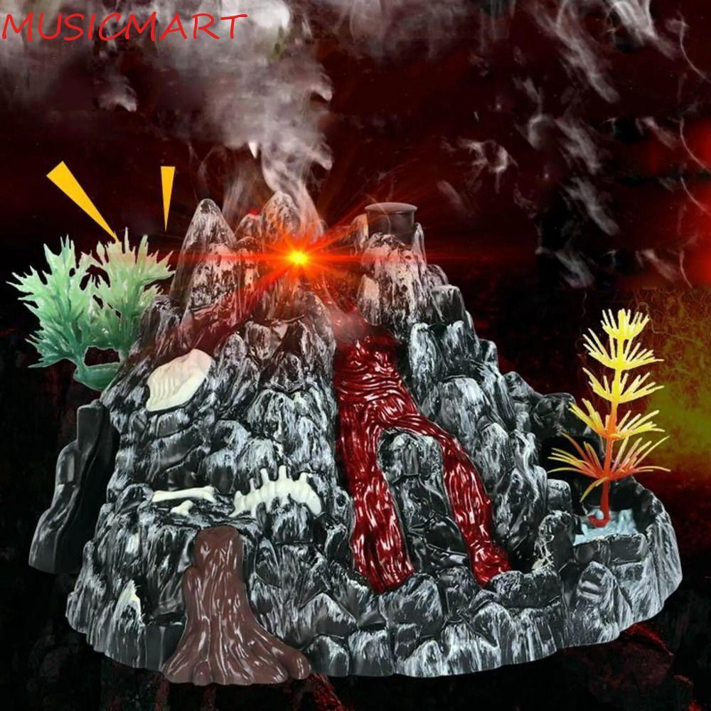 MUSICMART Spray Volcano Model Light, PVC Electric Dinosaur Simulation ...