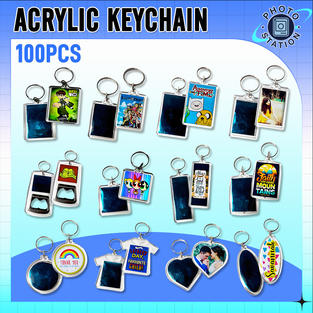 Clear Acrylic Keychain 100pcs/pack High Quality | Shopee Philippines