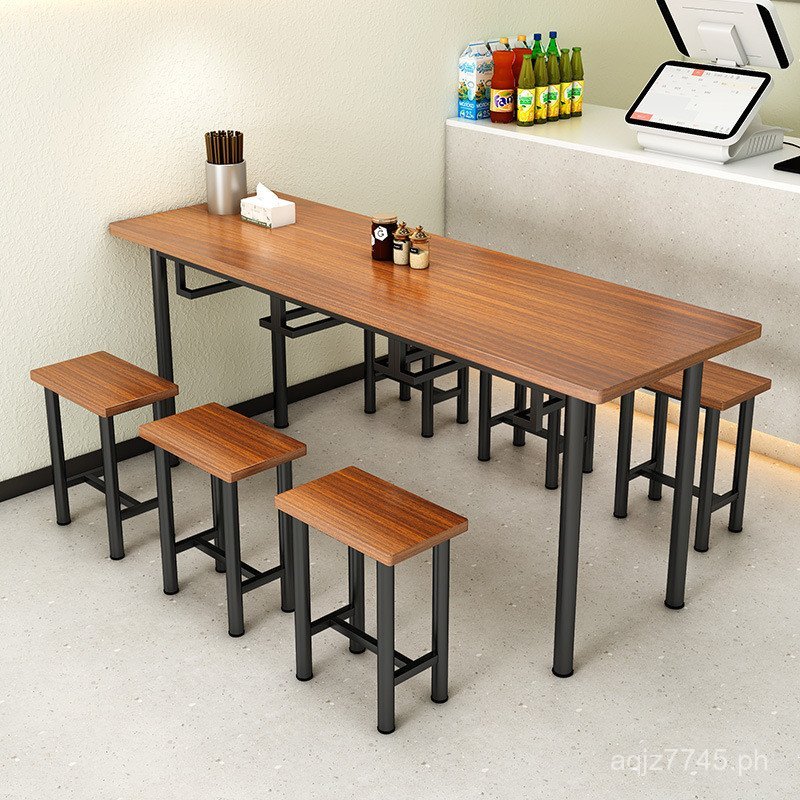 Rectangular Dining Table and Chairs for Fast Food Factory, Hanging ...