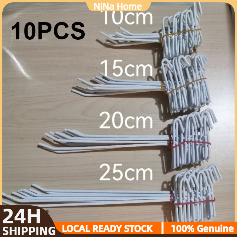 10pcs Screen Hook Coated Wire Hook Home Living Organizers Store Screen ...