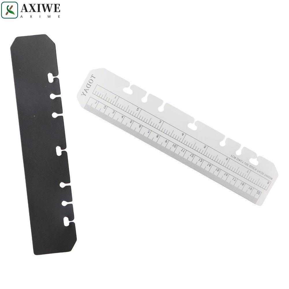 AXIWE Loose Leaf Notebook Bookmark Ruler 6 hole Transparent Dividing ...