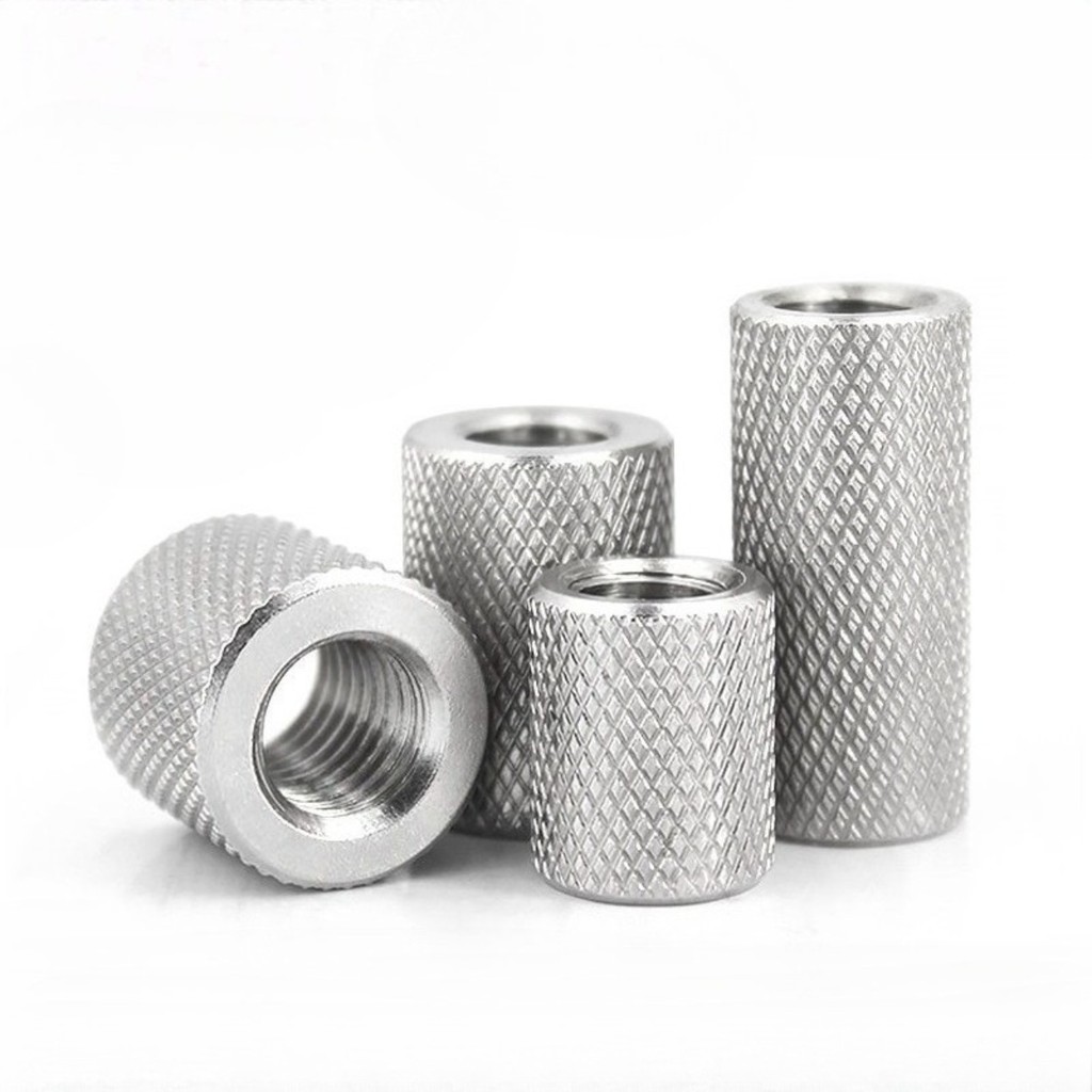 Rndelmutter M6 Stainless Steel Knurled Thumb Nut – 304 Stainless Flat Head Through Hole Hand Tightening Nut For 3D Printers, Machinery, And Quick Adjustments (Pack Of 10)