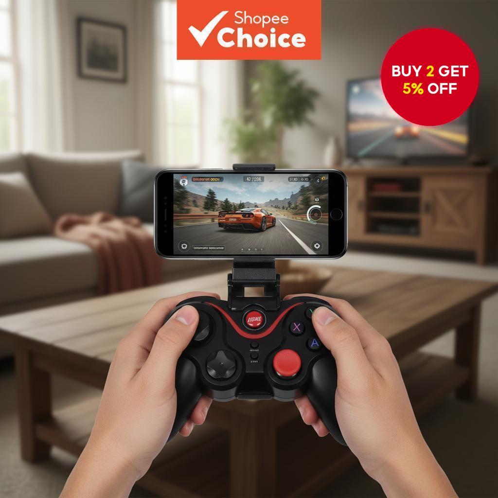 T3 X3 Wireless Joystick Gamepad Stand for PS3/PC Android Smartphone ...