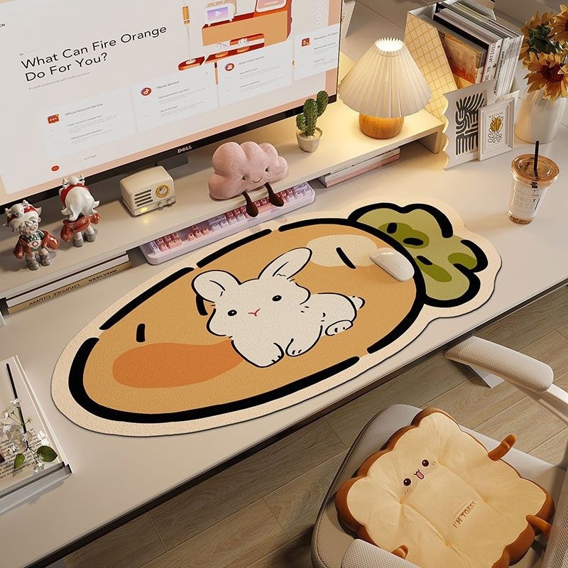 Mouse Pad Large Table Pad Cute Cartoon Feel Diatom Mud Mouse Pad ...
