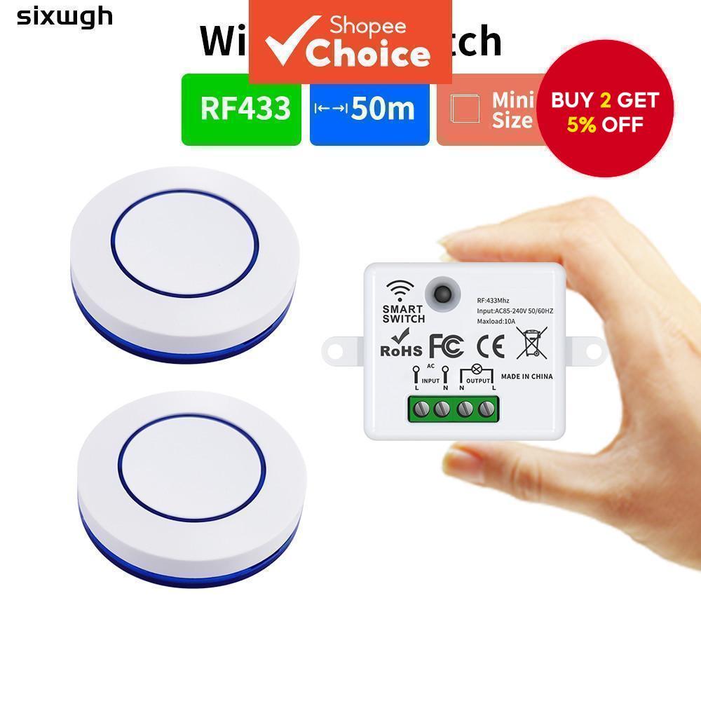 Wireless Switch Remote Control Switch 433MHz Rf Push Button Switch AC ...