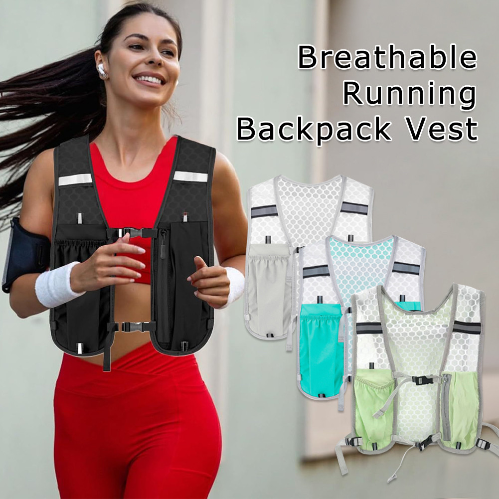 Reflective Hydration Backpack Waterproof Vest for Running & Cycling ...