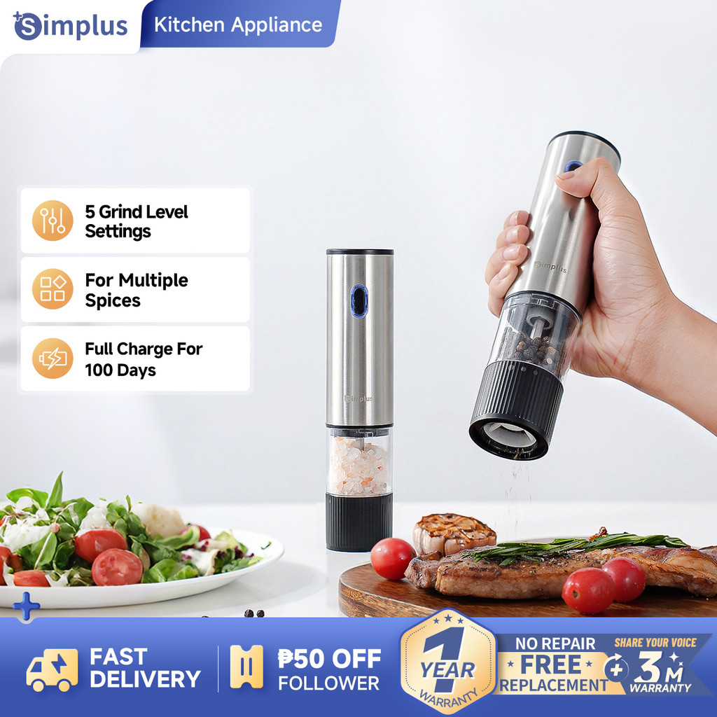 Simplus Electric Salt and Pepper Grinder Electric Pepper Grinder ...
