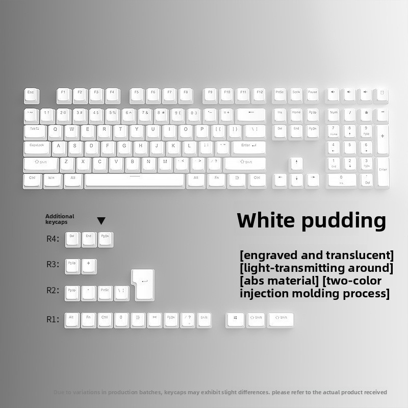 Black Snake Double Skin Milk Pudding Filling Keycap Genuine Engraving ...