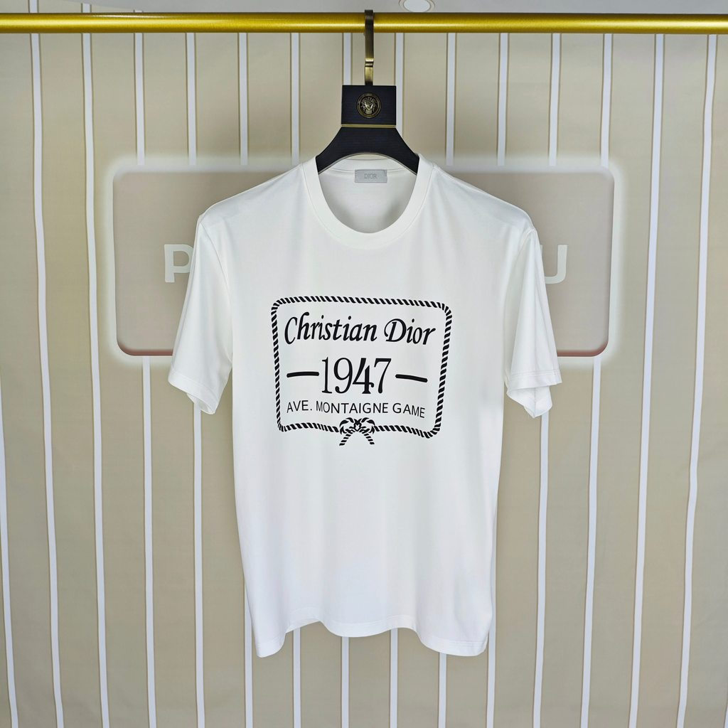 Dior/DIOR2026Classic Round Neck Short Sleeve T Men's and women's color ...