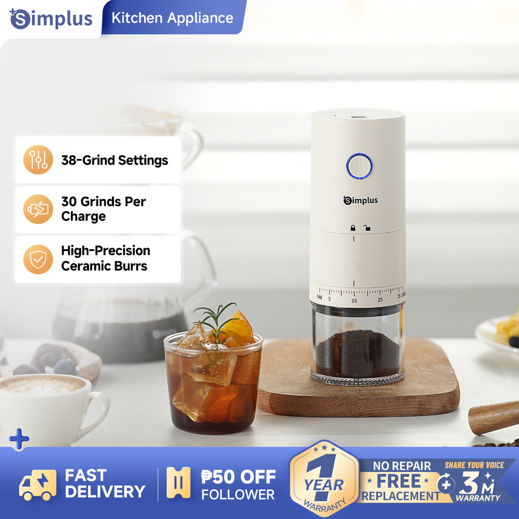 Simplus Electric Coffee Grinder Home Smart Grinder 38 Adjustable Grind ...