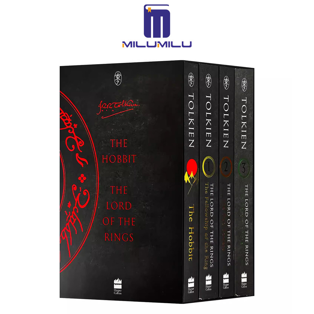 The Hobbit and The Lord of the Rings 4 Books Boxed Set Paperback by J ...