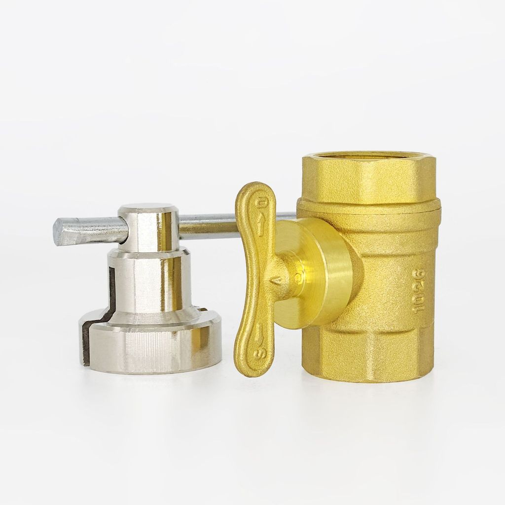Butterfly Lock Valve Magnetic Locking Ball Valve Butterfly Handle Brass ...