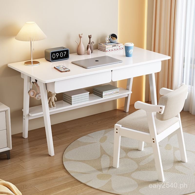 Desk Solid Wood Japanese Style Student Living Room Table and Chair ...