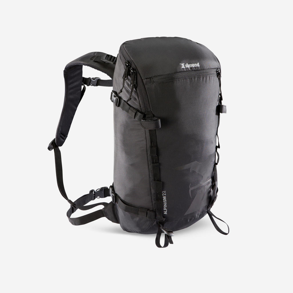 Decathlon Simond Mountaineering Backpack 22 Litres - Alpinism 22 Black ...