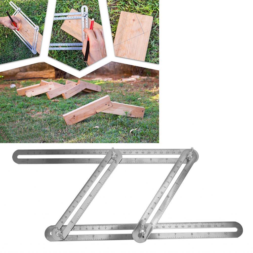 xguli Stainless Steel FourSided Folding Measuring Rulers MultiAngle ...