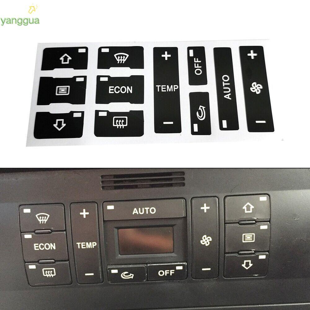YANGGUA Switch Button Repair Stickers, Dash Black A/C Switch Sticker ...