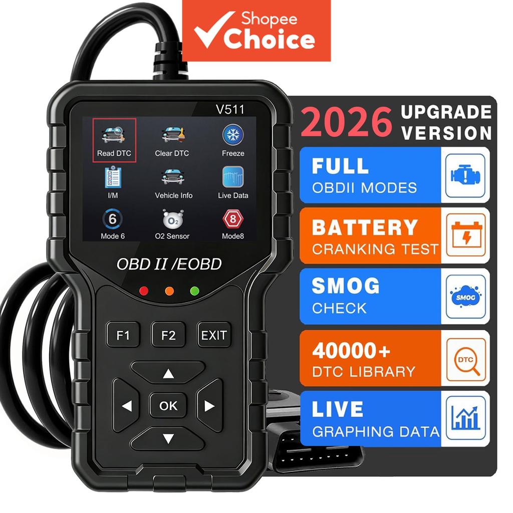 Professional OBD2 Scanner Engine Fault Code Reader Mode 6/8 Advanced ...