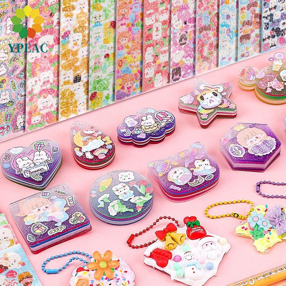 YPEAC DIY Keychain Making Kit Girl Toy Cute Goo Card Sticker Set ...