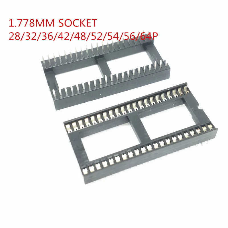 10pcs 1.778mm Pitch 28P 32P 42P 48P 52P 56P 64P DIP Solder Square Hole ...