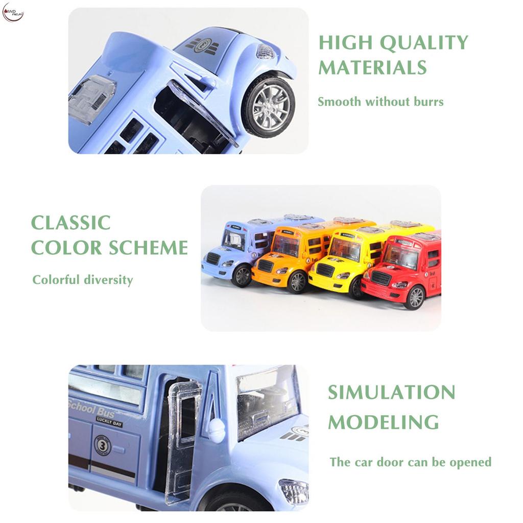 Kids Simulation School Bus Opening Doors Model Vehicle for Babies ...