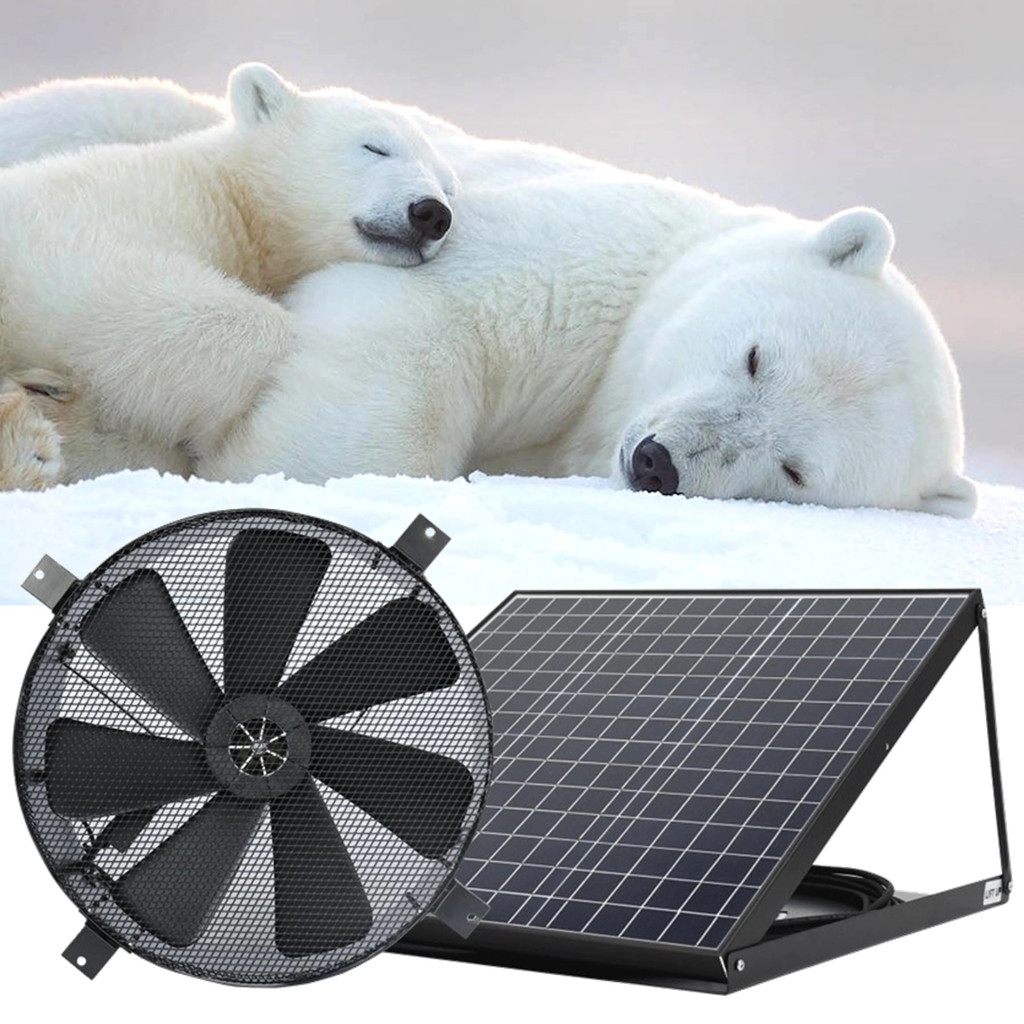 7 Blades Propeller HVAC Tools Solar Ventilation Cooling Wall Vent ...