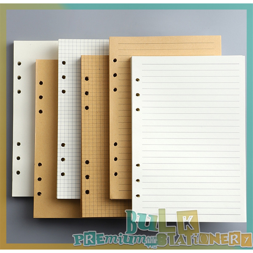 Sheets A6 Loose Leaf Notebook Refills Premium Spiral Binder Inner Paper ...