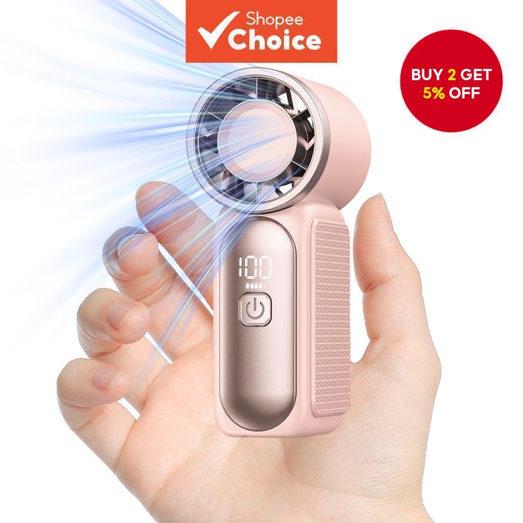 Smallest fan (2025 new) 3600mAh portable mini handheld turbo fan 3.5 ...