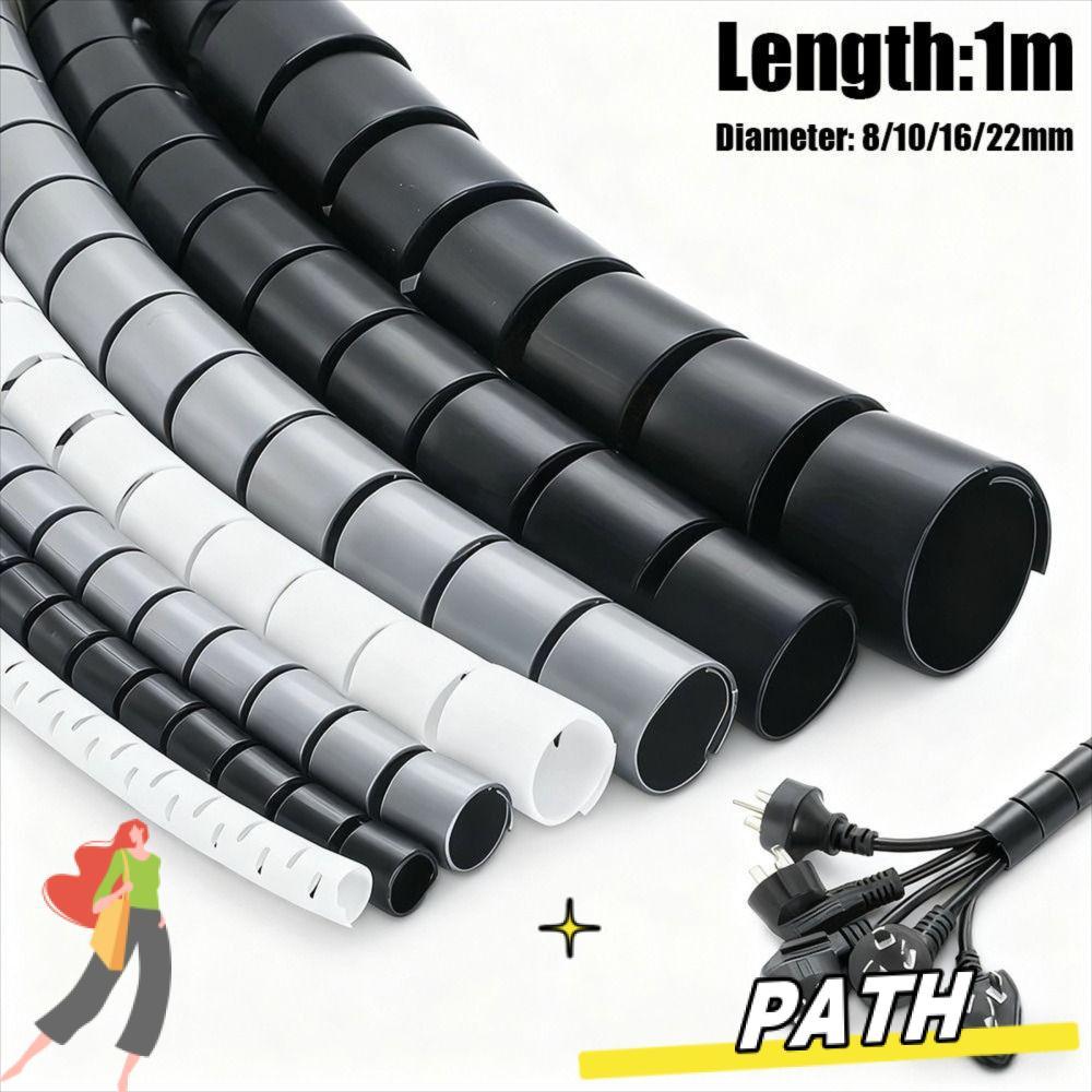 PATH Cable Sleeve Cover, 8/10/16/22mm Flexible Wire Protector, Spiral ...