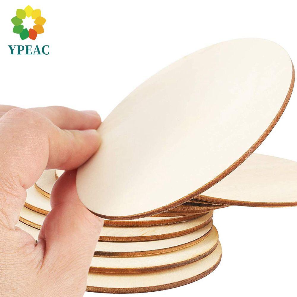 YPEAC Wood Craft Unfinished 1cm-10cm DIY Crafts Circle Discs Wedding ...