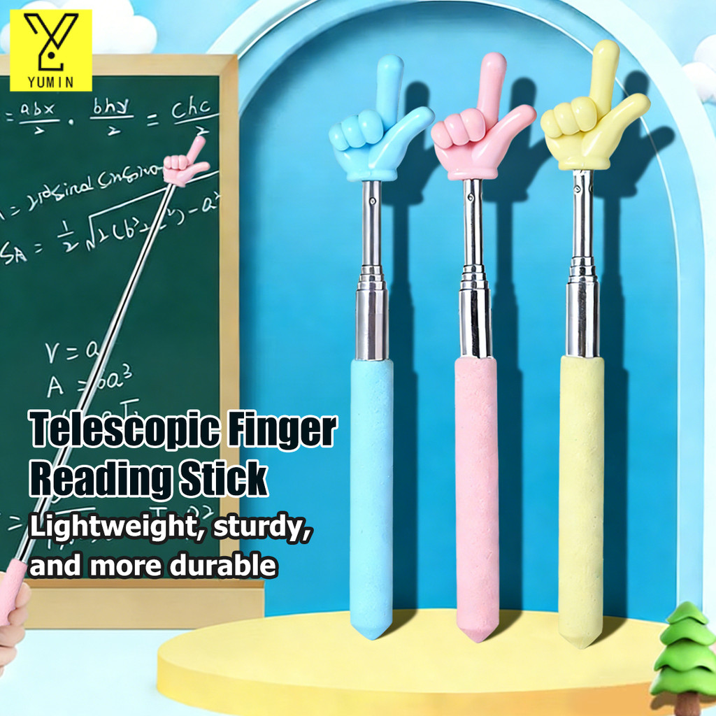 Retractable Colorful Finger Reading Stick Whiteboard Teaching Anti Slip ...