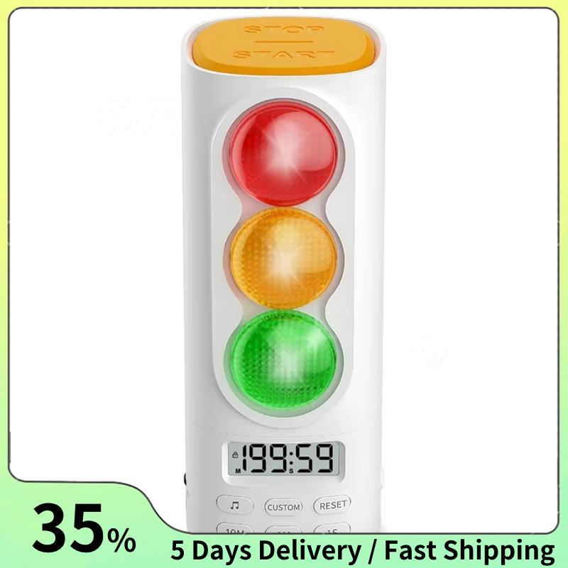 Visual Timer for Kids Traffic Light Audio Digital LCD Display Timer for ...