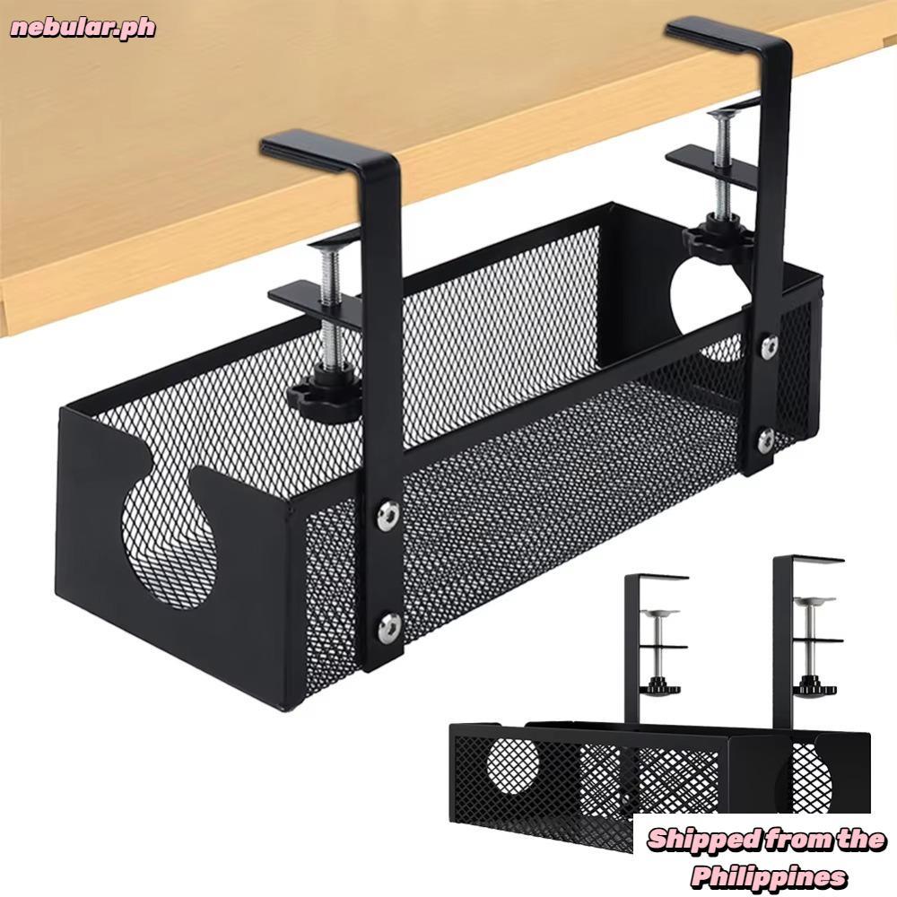 NEBULAR Desk Cable Organizer, Metal Cable Tray Adjustable Thickness ...