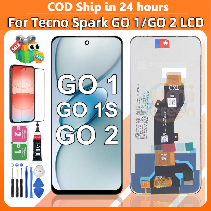 LCD For Tecno Spark Go 1/Go 2/Go 3 KL4 KM4 KN3 LCD Display Touch Screen ...