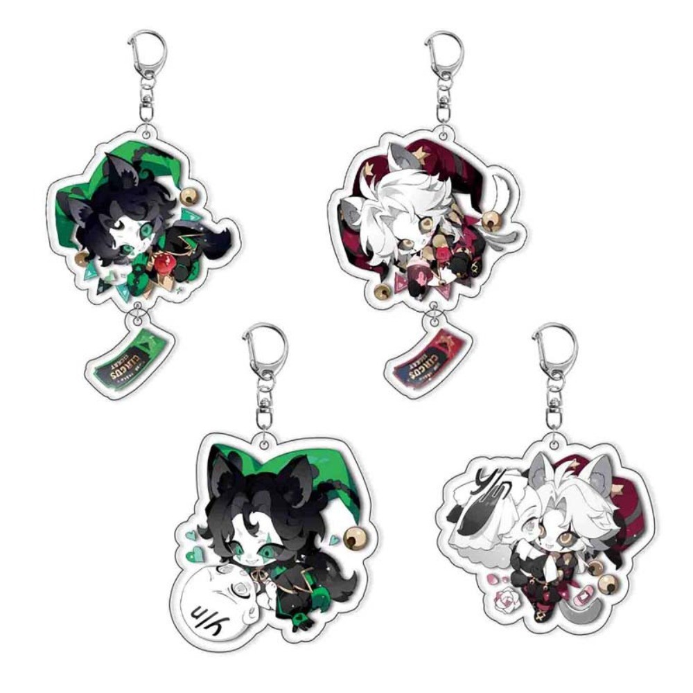 Anime The Freak Circus Pierrot Acrylic Pendant Keychain Keyring ...