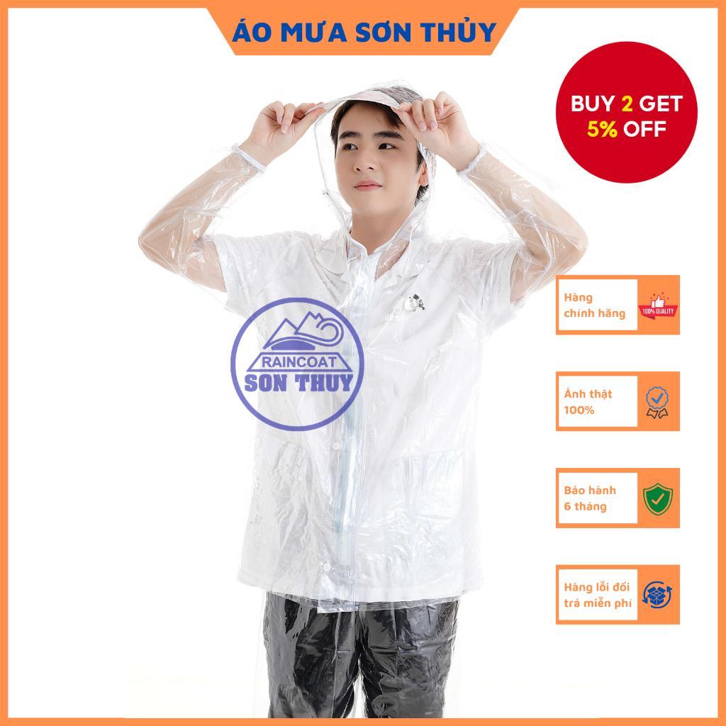 Son Thuy K25 Transparent Raincoat, Super Stylish Pvc Plastic Raincoat ...