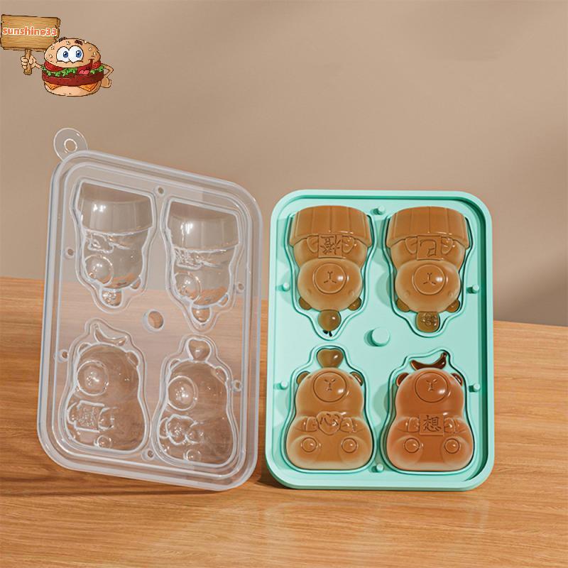 sun 4 Consecutive Capybara Shaped Silicone Mold Cartoon Animal ...