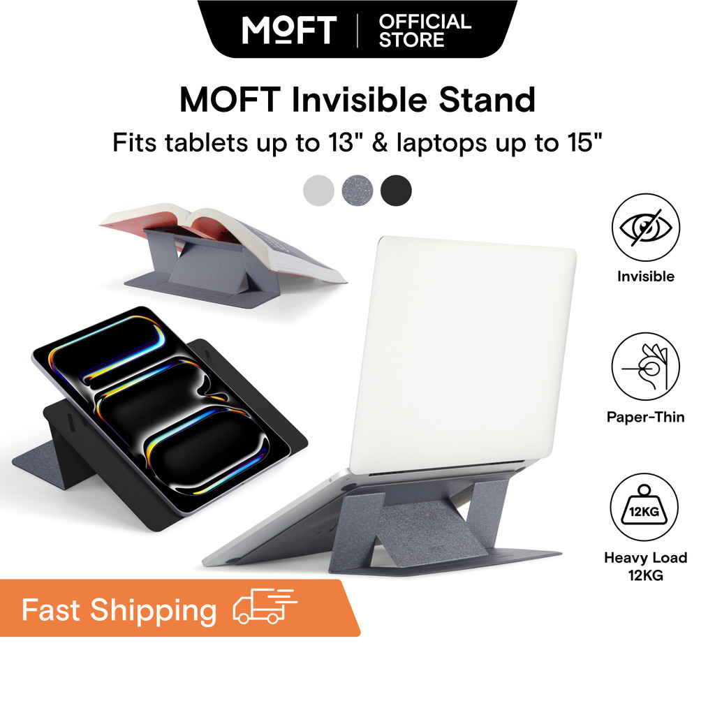 MOFT Invisible Stand Foldable Laptop Stand Adjustable Non-adhesive ...