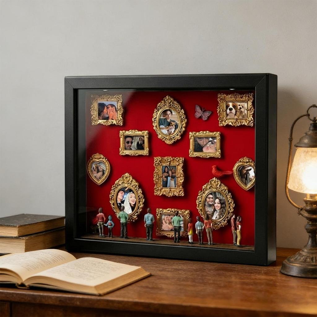 Mini Museum Box Light Up Wood Fun DIY Memory Display Kit DIY Photo ...