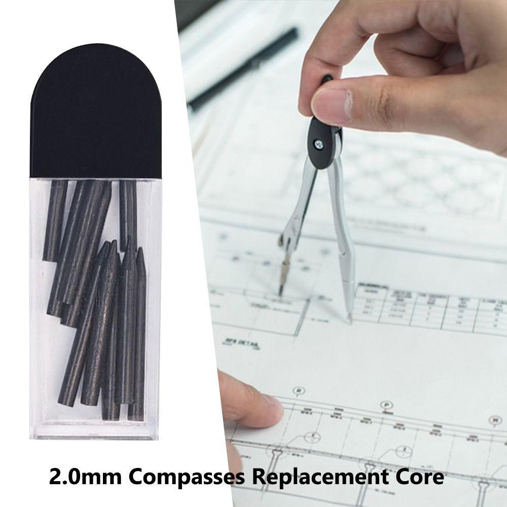 PEALIR 10PCS/Box Compasses Pencil Lead, 2B 2.0mm Compasses Core ...