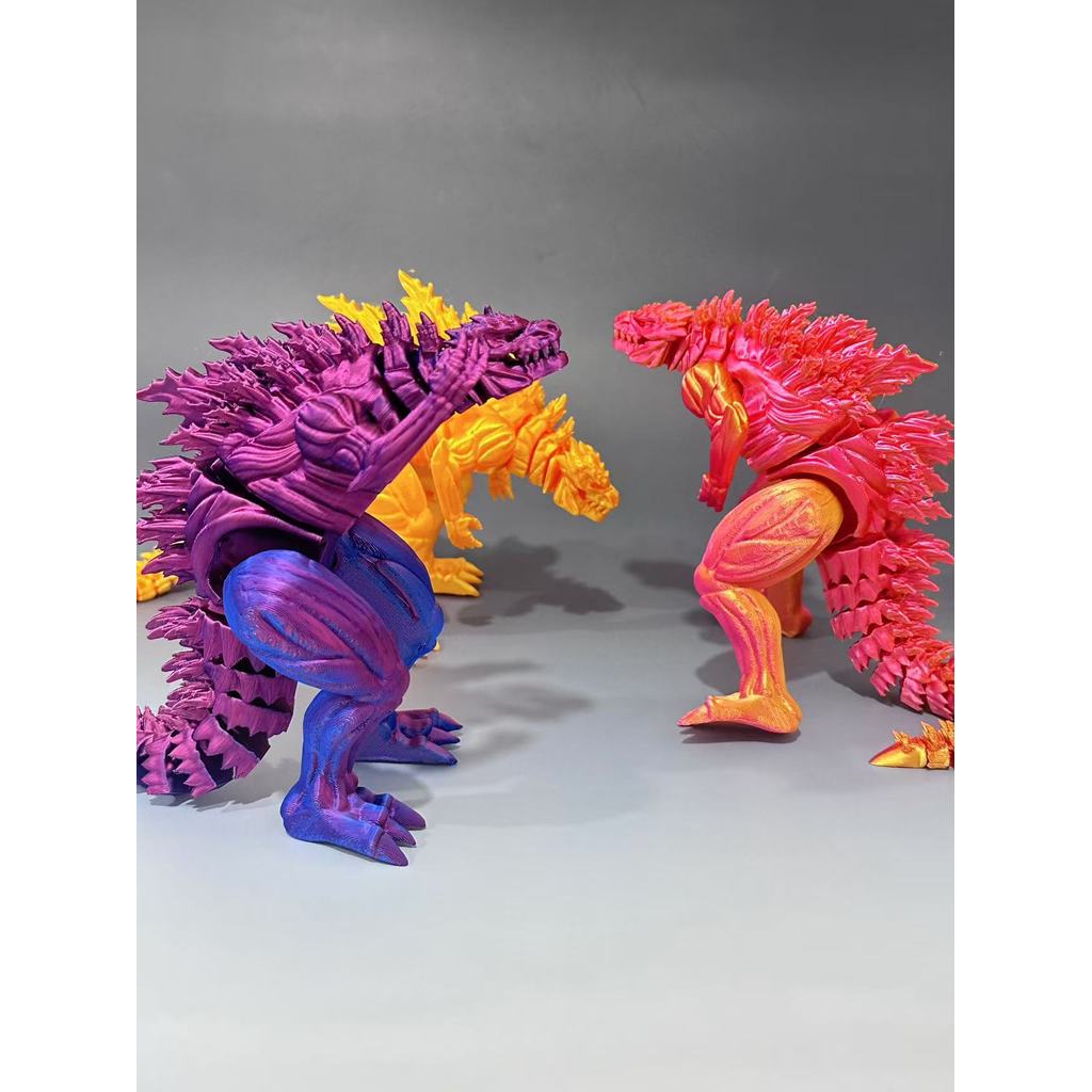 3D Printing Muscle Godzilla Tyrannosaurus Rex Multicolor Joint Movable ...