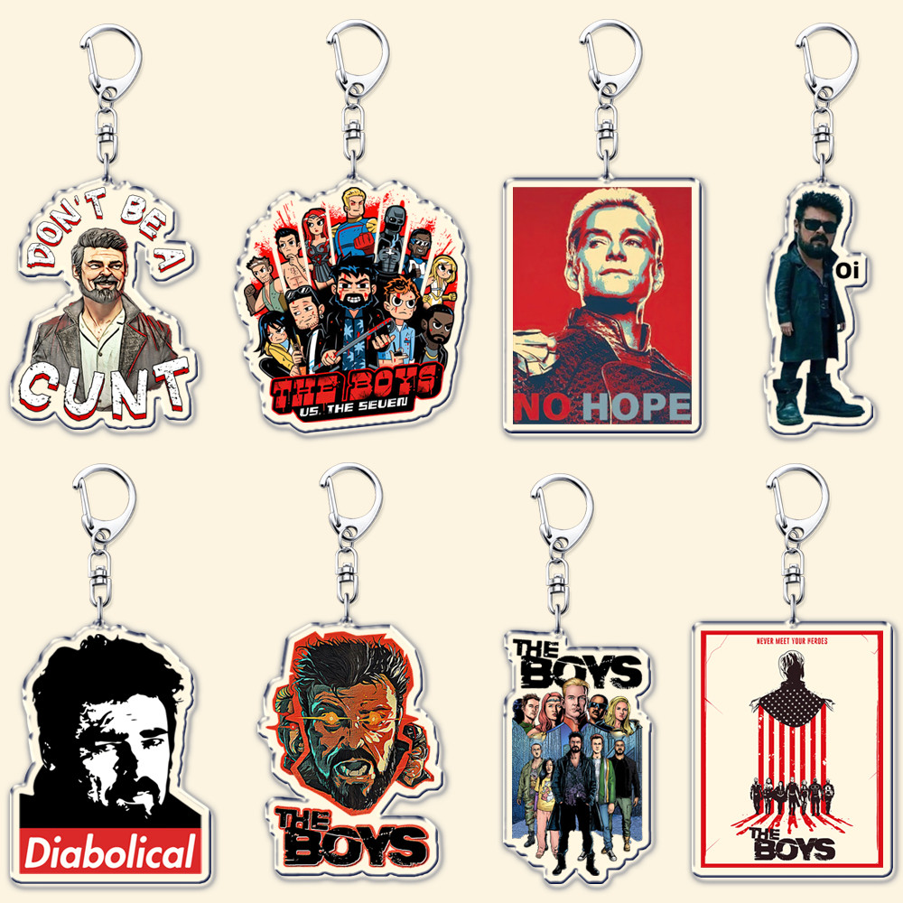 Hot The Boys TV Show Keychains Homelander Billy Butcher Starlight Key ...